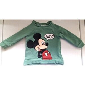 H&M Disney 12M Baby Infant Mickey Sweatshirt Vtg Vintage Pop Culture Classic